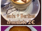 Cafe + Berlina chocolate en el prat de llobregat