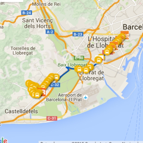Autobuses en El Prat 