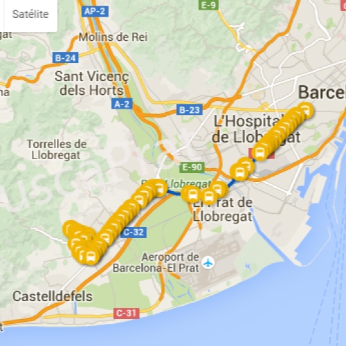 Autobuses en El Prat 