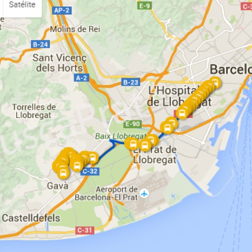Autobuses en El Prat 