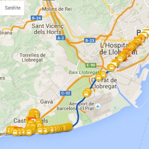Autobuses en El Prat 
