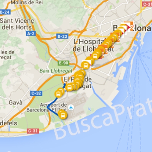 Autobuses en El Prat 