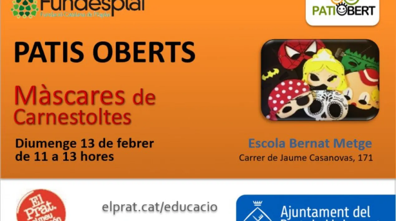 Vols fer la teva pr&ograve;pia m&agrave;scara per aquest Carnestoltes? Vine amb nosaltres i gaudeix creant la teva pr&ograve;pia m&agrave;scara original!&nbsp;Veure m&eacute;s