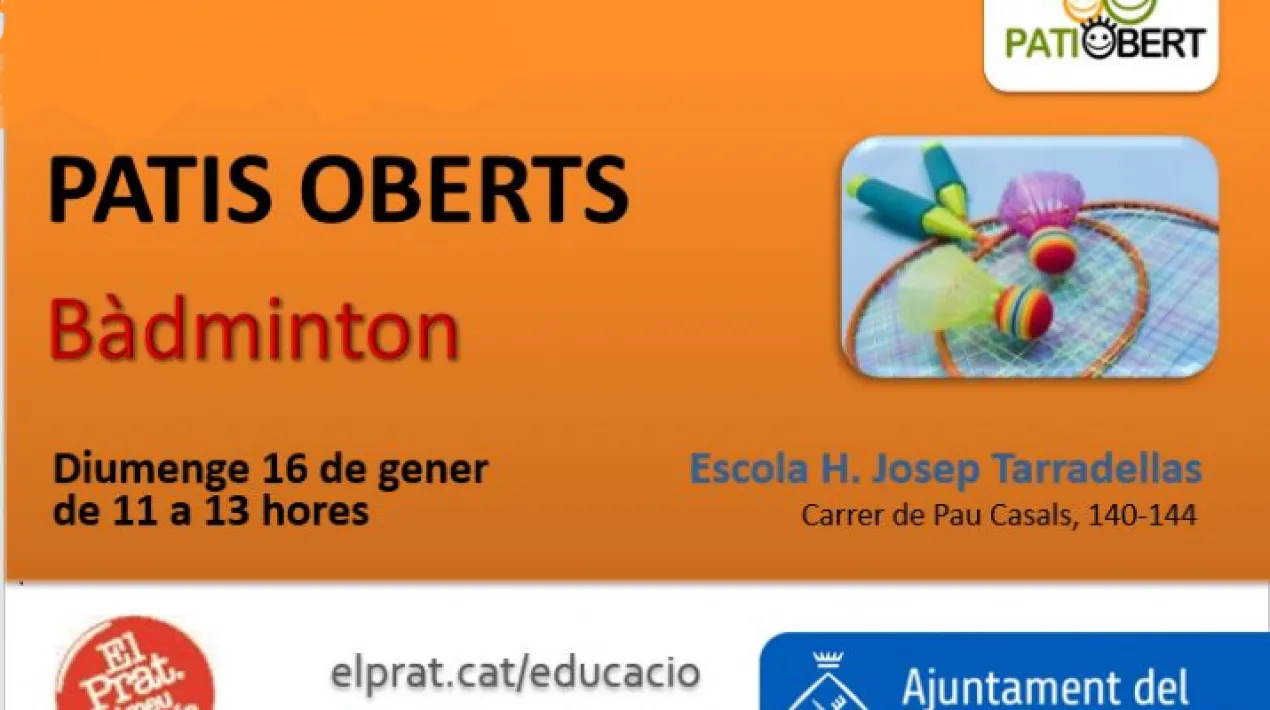 Ens endinsarem en el m&oacute;n dels jocs de raqueta, com el badminton! Practicarem les nostres habilitats i compartirem l'estona amb els infants i fam&iacute;lies que ens acompanyinVeure m&eacute;s