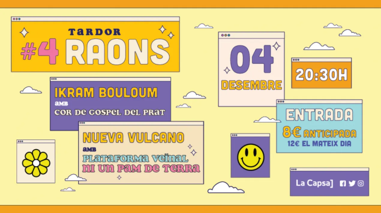 Aquest #4Raons tornem a la sala perquè ja comença a fer fred, perquè potser plou i perque necessitarem 
