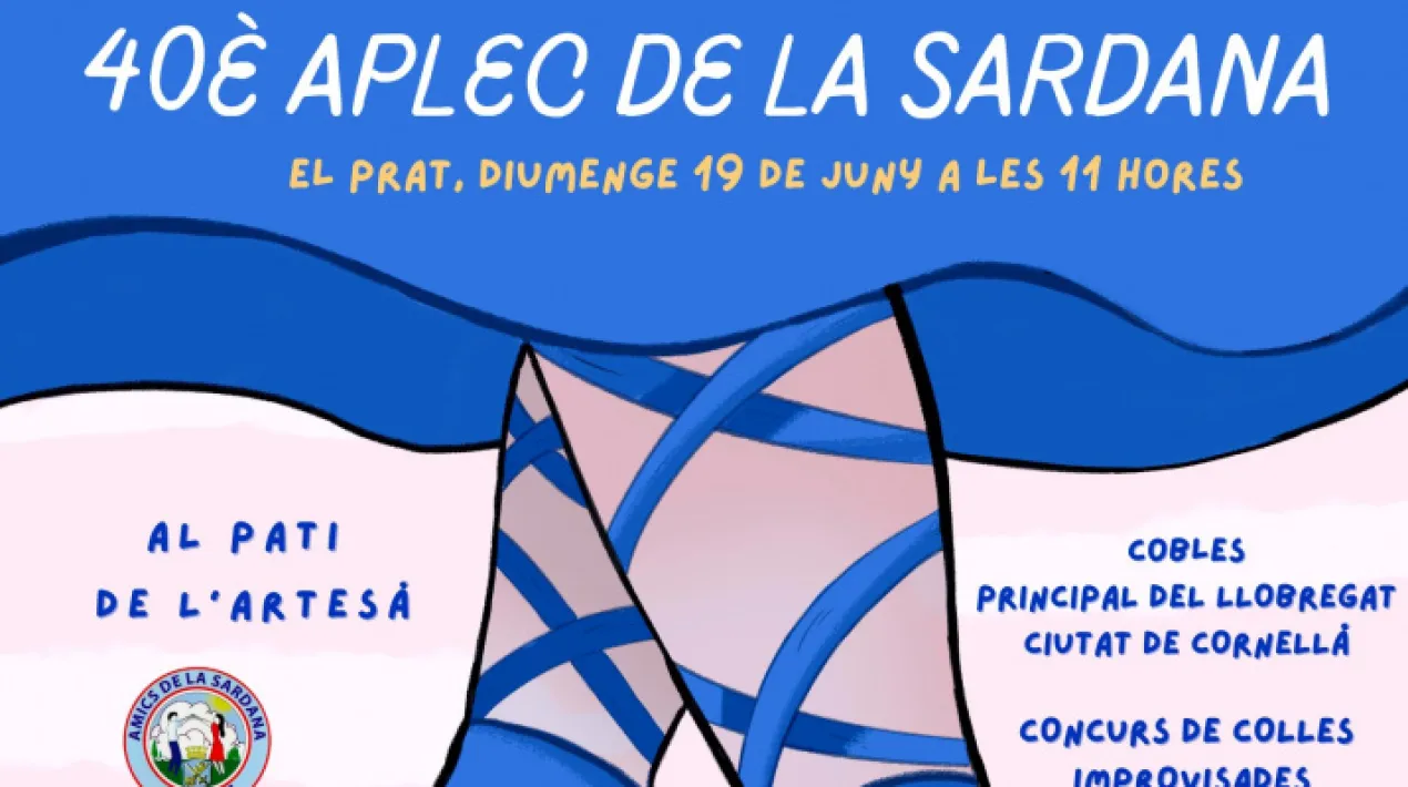 40è Aplec de la Sardana, organitzat per l'entitat Amics de la Sardana del Prat, amb la participació de les cobles 