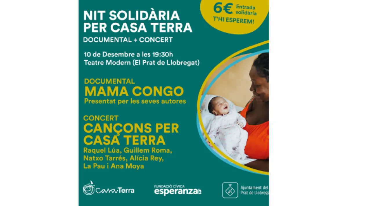 CASA TERRA presenta el seu projecte de cooperació responsable a República Democràtica del Congo, al costat de l'organització local congolesa Etoile du Sud i la seva lluita pels drets de les dones i el dret a la salut. Ho farem veient el documental 