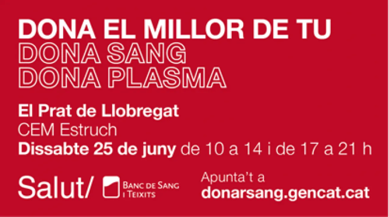 Cal demanar cita prèvia al Banc de Sang i Teixits  Vols col·laborar amb la donació de sang? Encara que no puguis donar, pots col·laborar amb les persones que necessiten sang. Aquí pots deixar les teves dades per col·laborar: https://donarsang.gencat.cat/ca/vull-col-laborar/voluntaris/Veure més