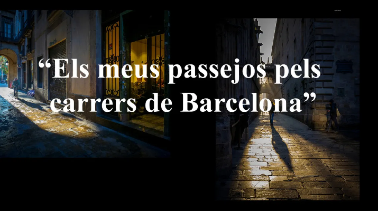 En aquesta exposici&oacute; l'artista Jorge Llorca, ens apropa al seu univers fotogr&agrave;fic mostrant-nos una selecci&oacute; de&nbsp;30 fotografies a color, d'estil Street Photography (fotografia de carrer) fetes a contrallum, real&ccedil;ant els detalls i generant&nbsp;ombres molt espectaculars. El fot&ograve;graf va realitzar aquest treball&nbsp;durant diversos anys recorrent el barri g&ograve;tic i carrerons del centre de Barcelona. &nbsp; &nbsp; &nbsp;Veure m&eacute;s