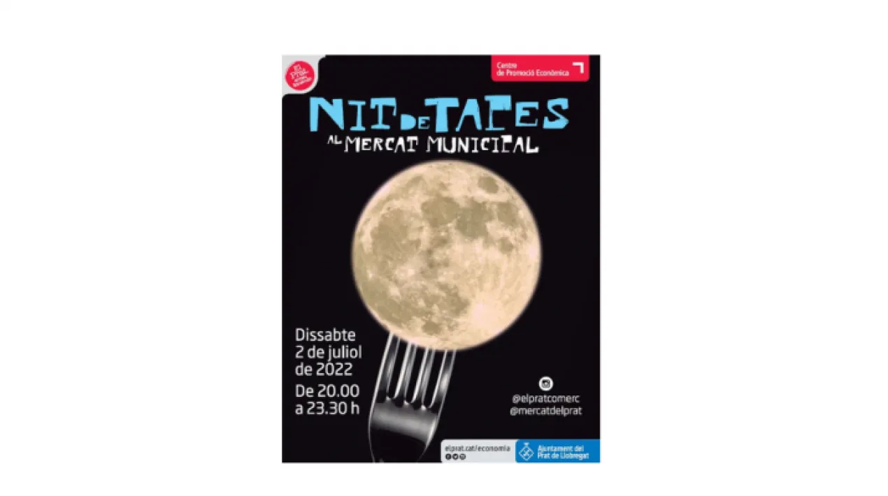 El proper dissabte dia 2 de juliol el mercat municipal de la Plaça de la Vila celebra la Nit deTapes. S’oferirà una oferta variada de tapes elaborades amb el producte fresc i de qualitat propi de les parades del mercat municipal. Es podrà consumir al mateix mercat. Veure més