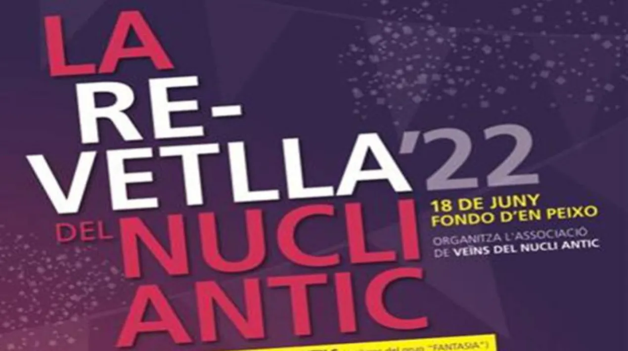 L'associació de Veïns Nucli Antic celebra les festes del barri al parc Fondo d'en Peixo el dissabte 18 de juny amb les següents activitats: 18h. Canta Jocs infantils a càrrec del grup FANTASIA  19h. Repartiment de Berenar (socis Nucli Antic)  19:30 h. Concert amb el grup The Blue Majers  21:30 h. Concert amb el grup Turqueses . 23h. Concert amb el grup The Heidi and de Boobies Durant els actes hi participarà l'associació d'artesania del Prat amb paradetes oferint els seus productes artesans.Veure més
