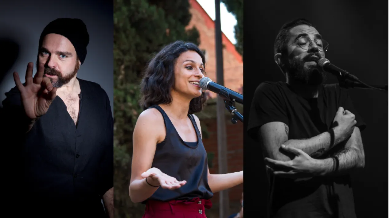Amb aquesta ja arribem a la 16a edició del festival de poesia. Un festival que, edició rere edició, converteix la poesia en protagonista indiscutible dels vespres d’estiu al Prat. Enguany, el festival torna a omplir-se de poetes i poetesses que fan constar la multiplicitat abundant d’estils i registres poètics, i també de propostes i formats diferents.  Els Jardins de Torre Muntadas i la Plaça Porxada del Cèntric seran els espais on es desenvoluparan les tres sessions d’aquest any. Aquesta segona sessió s'apropa al poetry slam, també conegut com poesia escènica, de la mà d'alguns dels màxims representants d'aquest corrent en el panorama actual com són Salva Soler, Isa García i Pablowski. Salva Soler (Barcelona, 1976) Poeta i actor. Ha actuat i realitzat Master Class de poesia oral en més de 13 països, destacant les seves actuacions en el Parlament Europeu (Brussel·les, 2016),la Universitat Bryn Mawr College (Pennsylvania, USA, 2017),el Festival FLIP de Paraty 2019 (Brasil) o el Festival BCN Negra (Barcelona, 2020 i 2022). Va ser Campió d’Espanya de Poetry Slam 2015 i medalla de bronze en la Copa del Món de 2016, i Campió d’Europa de Slam per equips a Mons (Bèlgica, 2018). És professor de la Escuela Superior de Arte Dramático Eòlia de Barcelona des de 2017 i de poesia oral i Poetry Slam en instituts de tot el país.  Recorre escenaris amb el seu show Directo! i amb l’espectacle poètic-teatral Combate poético a 5 asaltos amba Dani Orviz i Héctor Huve. Té una xerrada TEDx titulada ¿Crees que no te gusta la poesía? i un poemari, Aire de Globo, que ha arribat a la seva 3a edició. Isa García (Almería, 1986) Llicenciada en Història Contemporània i en Antropologia Social i Cultural. Viu a Barcelona des de 2011. Des de 2013 és una habitual dels escenaris en competicions de poetry slam així com en altres formats de spoken word. Alterna la seva experiència professional com a gestora de projectes amb la formació en comunicació oral i poesia escènica. El març de 2021 va publicar el seu primer poemari, Los días frágiles  (Edicions Tremendes). Escriu, perquè és l’única forma de tractar la ferida. Recita des de l’estòmag, no des del cor. Pablowski (Alacant, 1986) Artista interdisciplinari. Llicenciat en Belles Arts amb el Màster de Professorat i d’Investigació i Producció en Art, i ha estat becat per la Reial Acadèmia d’Història i Art de San Quirce. Autor dels poemaris Poema de un bohemio (autoeditat),El dulce sabor del pesimismo y una golondrina entre reptiles (Col·lecció Mosaic),Versos escritos en un colchón bomba (Col·lecció Mosaic) i La Hegemonía de las golondrinas (autoeditat). És, a més, treballador de lletres, pintor, il·lustrador i slammer. L’alacantí és un dels màxims exponents en el món de la poesia escènica de Catalunya i una de les veus pròpies de l’estat espanyol. *Tota la informació del festival aquí.Veure més