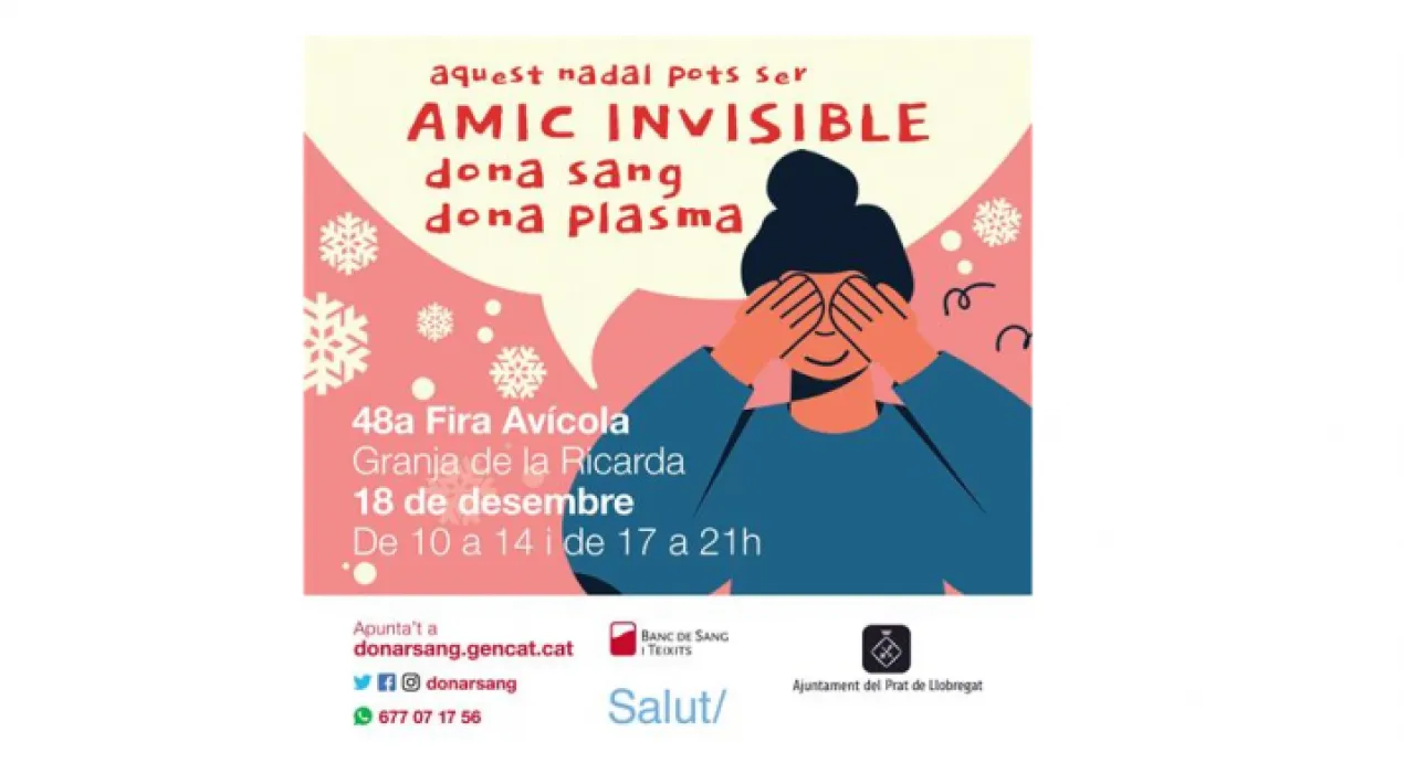 Cal demanar cita pr&egrave;via al Banc de Sang i Teixits (tamb&eacute; whatsapp 677 07 17 56) Vols col&middot;laborar amb la donaci&oacute; de sang? Encara que no puguis donar, pots col&bull;laborar amb les persones que necessiten sang. Aqu&iacute; pots deixar les teves dades per col&middot;laborar: https://donarsang.gencat.cat/ca/vull-col-laborar/voluntaris/ Not&iacute;cia del Banc de Sang&nbsp;Prop&nbsp;de 7500 donants regalaran vida aquest NadalVeure m&eacute;s