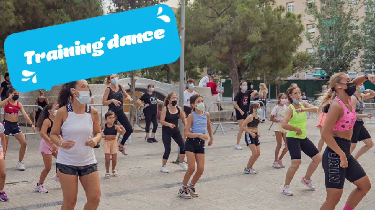 Taller de trainnig dance! RV Dance Company és una associació de ball del Prat de Llobregat que imparteix classes de dança urbana com dancehall, hip hop, funky i molts altres estils de balls. Tots els dijous del mes de Juliol estaràn al barri de Sant Cosme fent-nos moure l'esquelet, ballant i saltant. És un moment d'autocura i de diversió compartida amb la resta de participants. Veniu a ballar, us hi esperem!                  Veure més