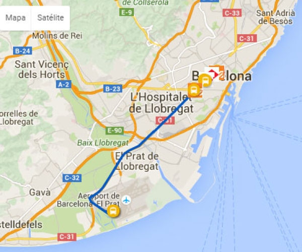 Autobuses en El Prat 