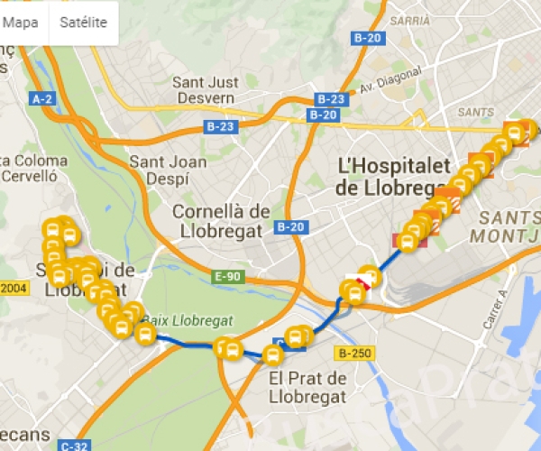 Autobuses en El Prat 