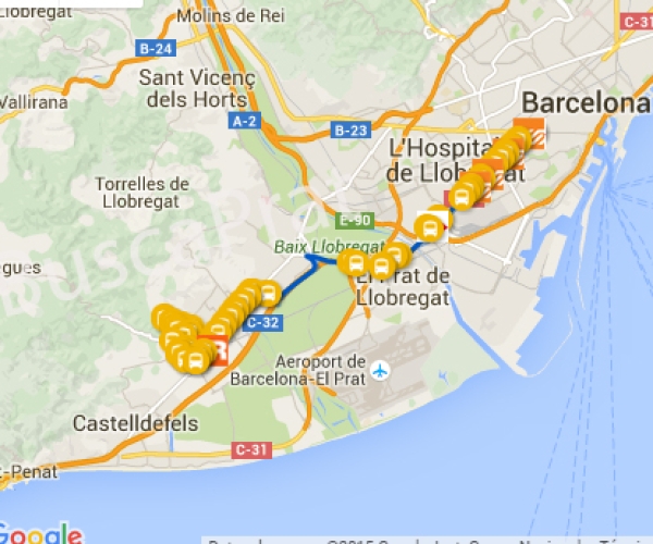 Autobuses en El Prat 