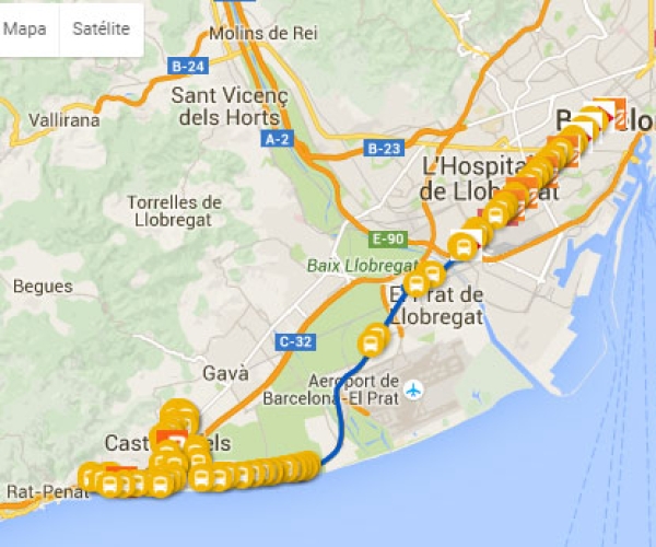 Autobuses en El Prat 