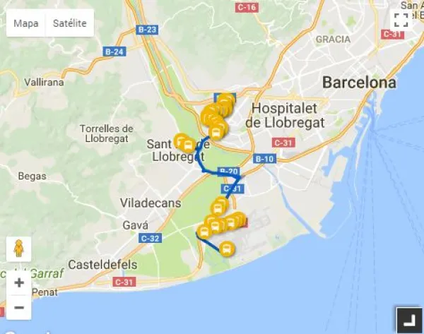 Autobuses en El Prat 