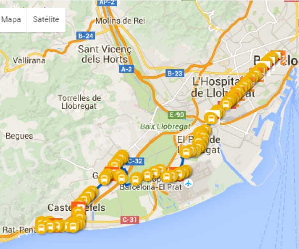 Autobuses en El Prat 
